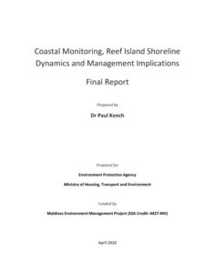 Coastal Monitoring, Reef Island Shoreline Dynamics and Management Implications