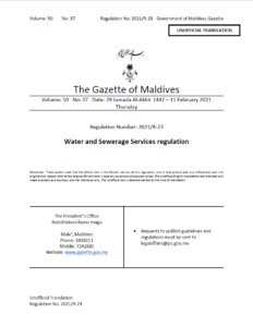Water and Sewerage Services Regulation