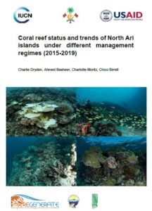 Coral reef status and trends of North Ari islands under different management regimes (2015-2019)