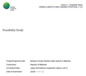 Feasibility Study – Building Climate Resilient Safer Islands in the Maldives