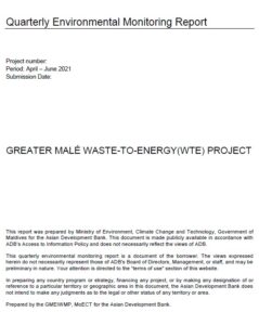 Quarterly Environmental Monitoring Report – Greater Malé Waste-To-Energy(WTE) Project