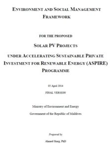 ASPIRE PROJECT: ENVIRONMENT AND SOCIAL MANAGEMENT FRAMEWORK