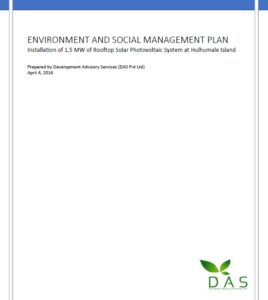 ASPIRE PROJECT: ESMP for Hulhumale PV Final