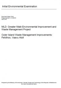 Initial Environmental Examination – Outer Island Waste Management Improvements: Felidhoo, Vaavu Atoll