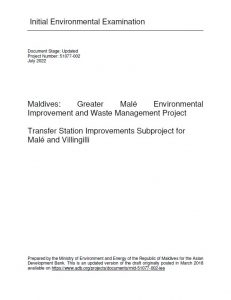Tranfer Station Improvements Subproject for Male’ and Villingilli – Initial Environmental Examination