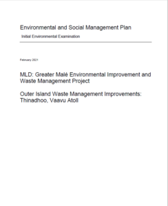 IEE Outer Island Waste Management Improvements: Thinadhoo, Vaavu Atoll