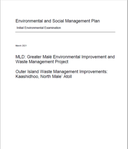 IEE Outer Island Waste Management Improvements: Kaashidhoo, North Male’ Atoll