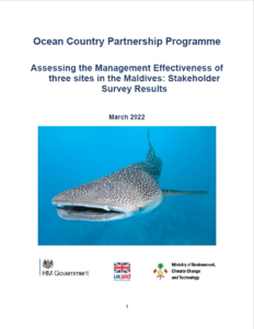 Assessing the Management Effectiveness of three sites in the Maldives Stakeholder Survey results