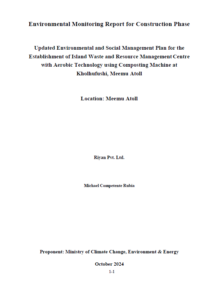 Environmental and Social Monitoring Report for Construction Phase of M. Kolhufushi Waste and Resource Management Centre