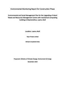 Environmental Monitoring Report for Construction Phase (Laamu Atoll)