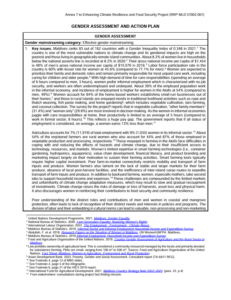 GENDER ASSESSMENT AND ACTION PLAN